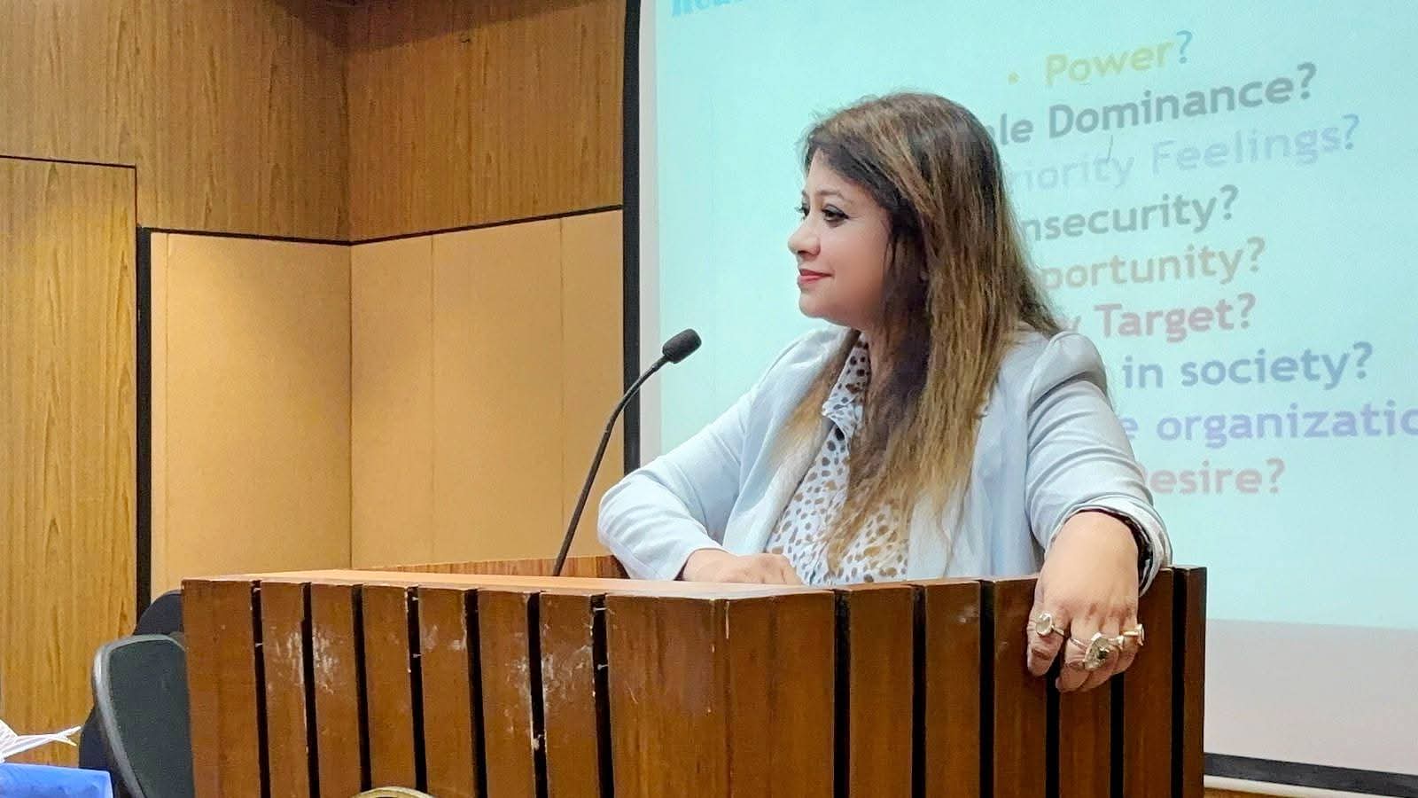 Tanuja Choudhury conducting POSH Training session